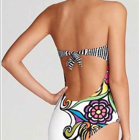 Multi color one piece bathing suit - Picture 2 of 8